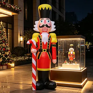 Inflatable Nutcracker Soldier with Candy Cane